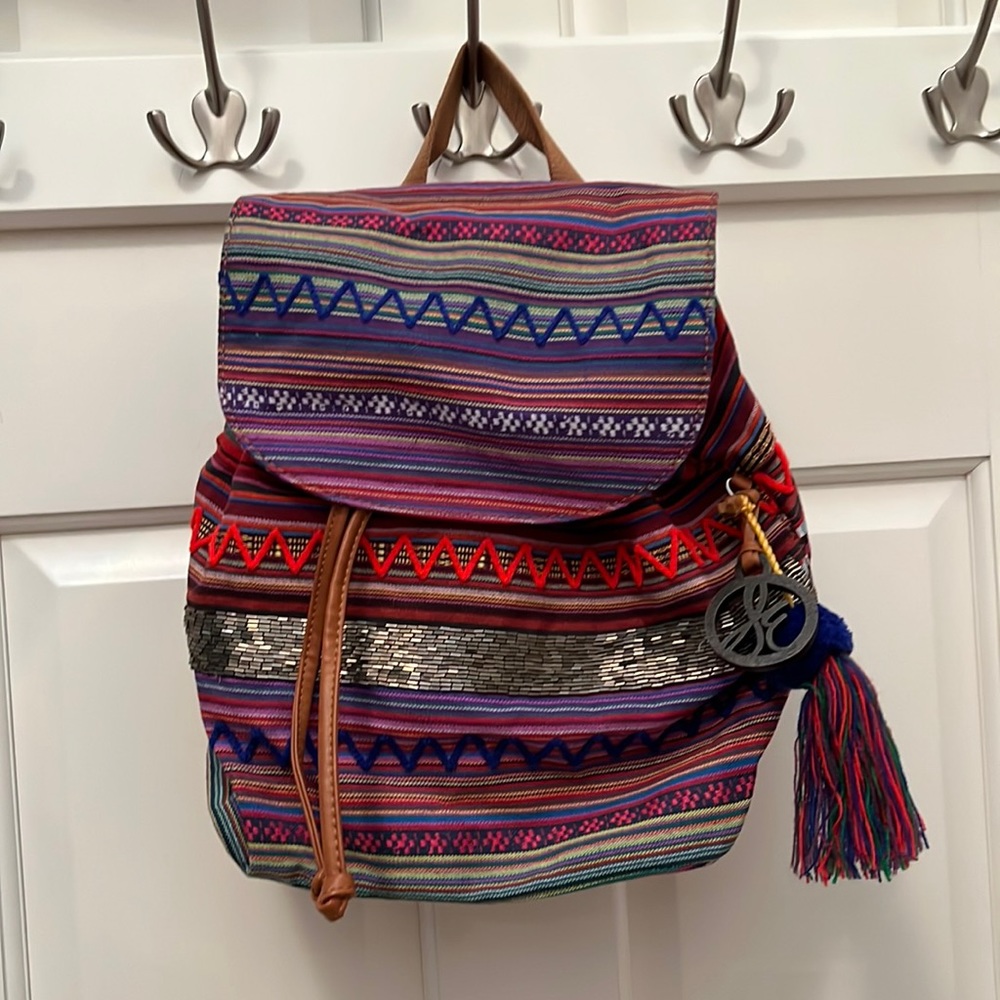 Multi color Sam Edelman boho backpack in like new condition
